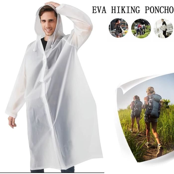 QMHA Poncho Pluie 2 Pieces Reutilisable Poncho Impermeable Poncho Pluie Poncho Pluie Femme et Homme Adulte avec Capuche S128 Cdiscount Pret a Porter