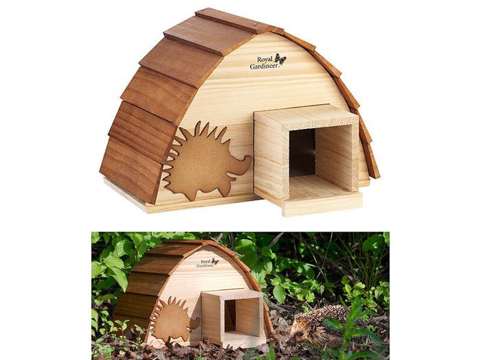 Abri Jardin Faune Sauvage Niche Hérisson Bois Massif Spetebo - Abri Jardin Résistant Intempéries Hôtel à Hérisson Extérieur
