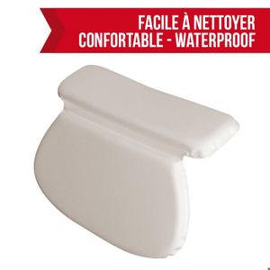 Tevimpeya Coussin De Bain Complet Avec 30 Ventouses - Oreiller De Baignoire Gris 127 X 36 Cm