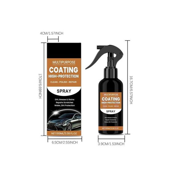 Spray Voiture Neuve Turbo Shine Nexa, 2025 - Lot De 2 Sprays De Peinture De Voiture Curvefit Spray Anti-rayures Pour Voiture