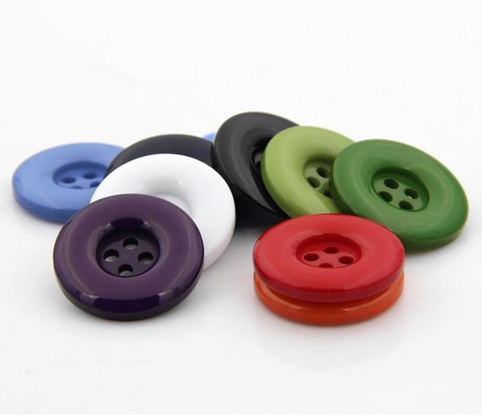 200 Boutons Ronds En Résine 11,5 Mm - 4 Trous, Multicolores, Pour Couture, Tricot, Bricolage