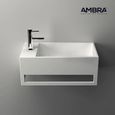 Lave-mains suspendu en Solid surface - Mona G Blanc - Ambra-0