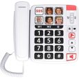 Téléphone filaire Senior - SWISSVOICE Xtra 1110 - Grandes touches, SOS, amplificateur d'écoute-0