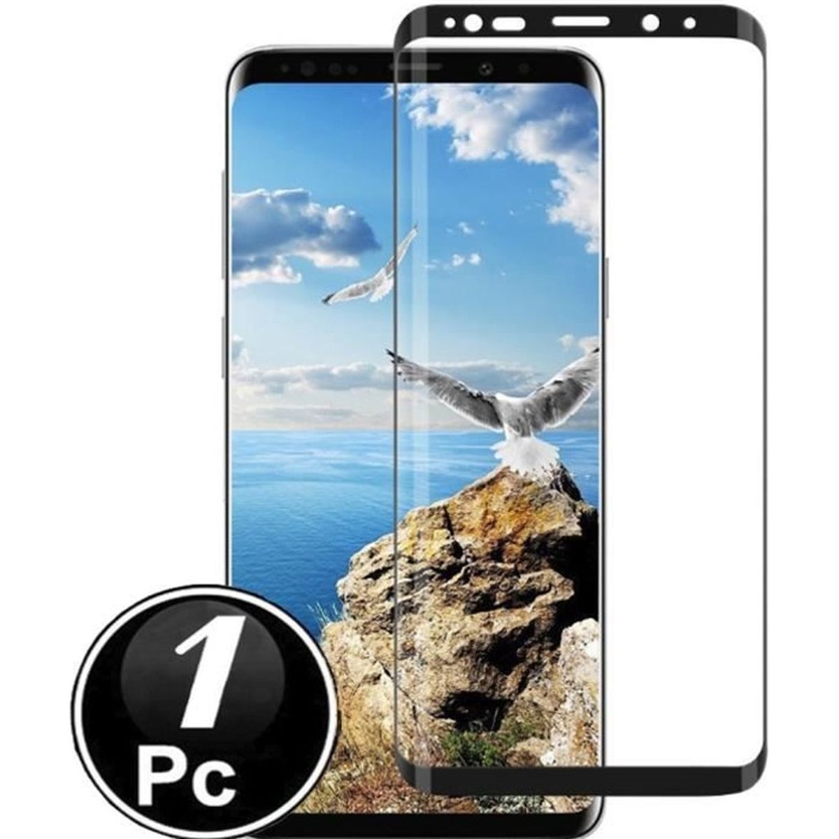 Samsung Galaxy S9 Plus Vitre protection ecran verre trempé protection integrale Full 3D Tempered ...