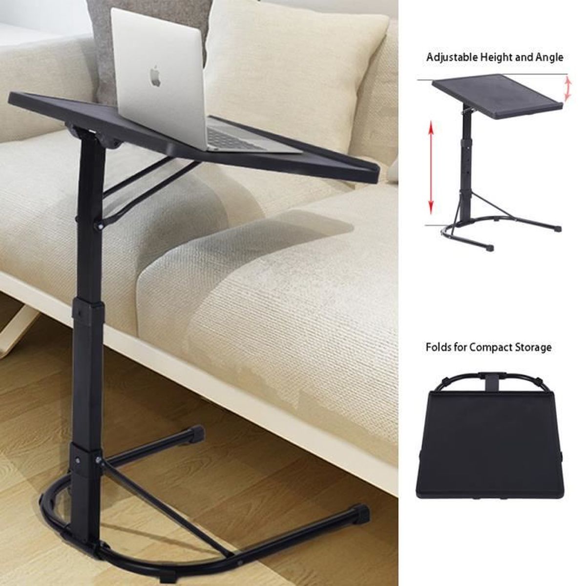  Table  Pliante pour Ordinateur  Portable Hauteur et Angle 