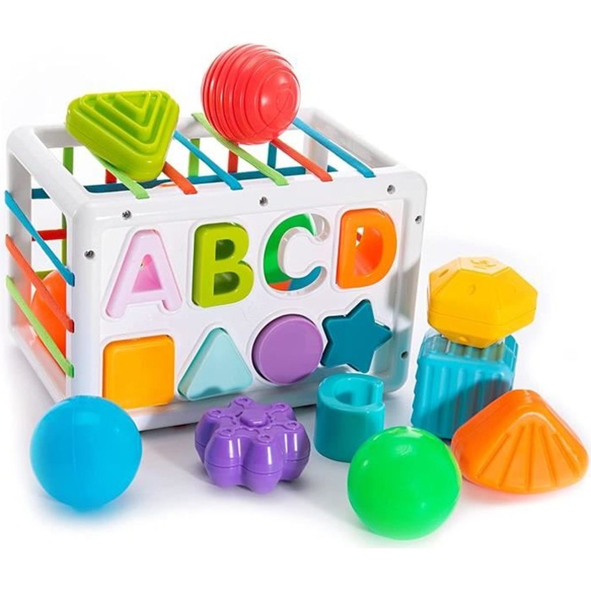 Jouet Montessori Train Ferme - Apprentissage Couleurs Et Chiffres 1-3 Ans