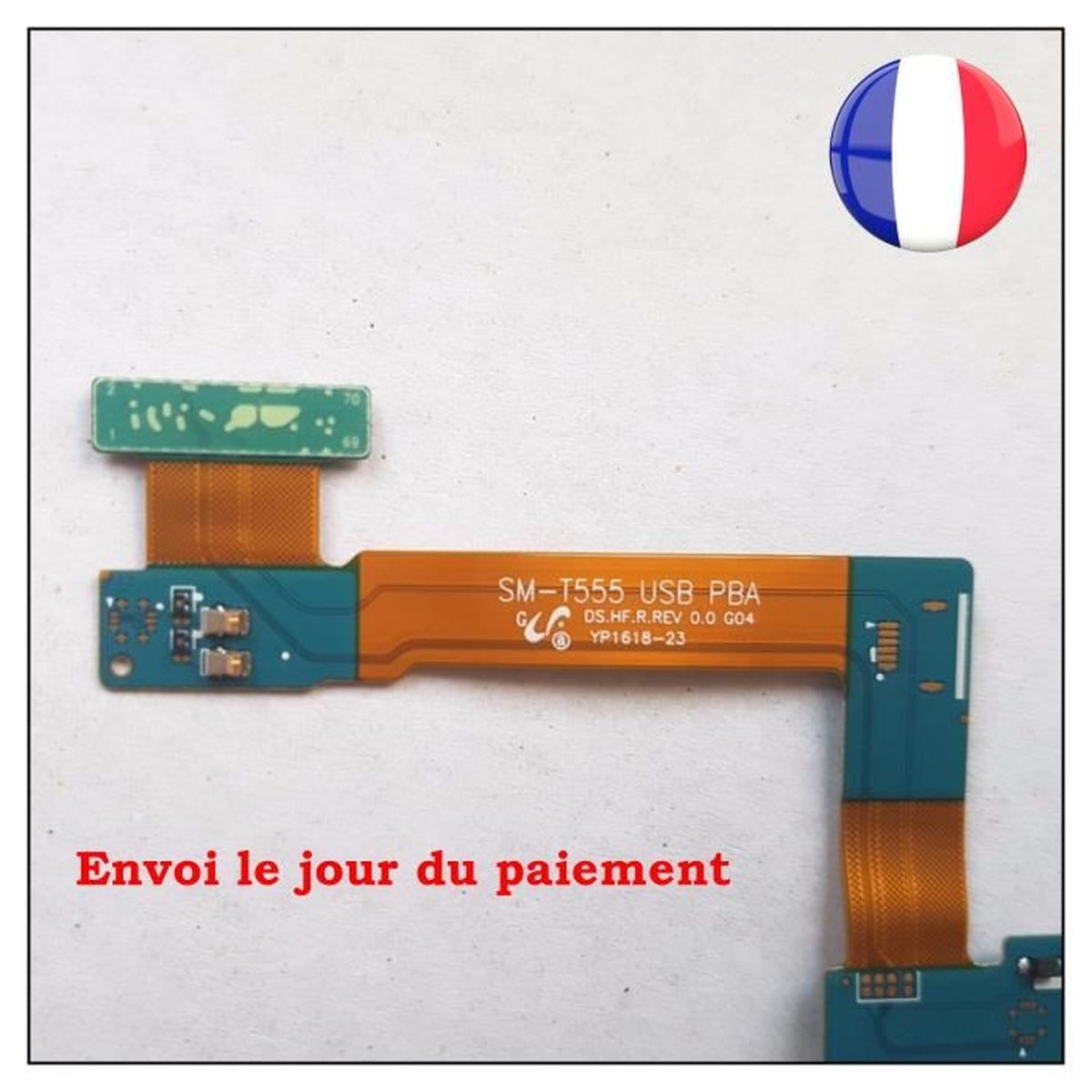 ORIGINAL Samsung Galaxy TAB4 SM-T530 Connecteur De Charge Chargeur MicroUSB Nappe OFFICIELLE Qualité Contacts Dorés Réparation - Foto 2