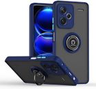 ACUZINA Coque pour Xiaomi Redmi Note 13 Pro+ Plus 5G, Très Mince Antichoc Housse avec Support de Bague Magnétique Voiture (Bleu)