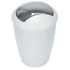 Spirella Poubelle à bascule PP ATLANTA 5L Blanc