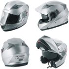 APRO Casque Modulable Moto transformable Visière Pare Soleil Argent XXL