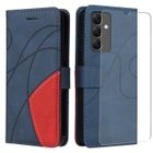 NOBRAND Verre trempé+Coque pour Samsung Galaxy A14 4G/5G Case,Etui PU Cuir Portefeuille Housse et Magnétique Flip Pochettet (Bleu et rouge)
