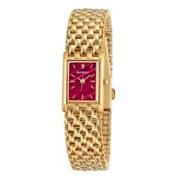 BERNY-Montre-bracelet de luxe en acier inoxydable pour femme,dorée,carrée,à quartz,à la mode- 2166L-RD[D4]