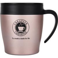 AIZ Tasse à café Mug Tasse à eau isotherme en acier inoxydable Or rose
