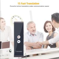 Traducteur vocal Intelligent-T8 Bluetooth, synchronisation vocale, plusieurs langues, traduction en temps réel, clé de traduction