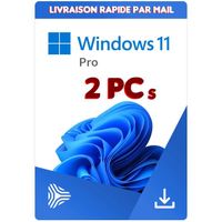 WINDOWS 11 PRO 2 PC - En Téléchargement - Envoi RAPIDE par MAIL - Facture Automatique !