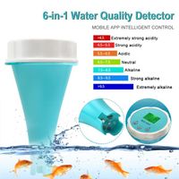 6-en-1Testeur-testeur d eau aquarium PH,TDS,EC ,CL ,ORP,Temp Test Digital Idéal pour Piscine, Hydroponie et Aquarium