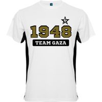 T-shirt Palestine "TEAM GAZA 1948" | tee shirt noir et blanc homme Palestine tmnb4154 - du S aux XXL