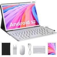 YOTOPT Tablette Tactile 10 Pouces Android 12, Octa-Core, 2.0 GHz, 4GB RAM, 64 GB ROM(1TB Extensible), Batterie 8000mAh, 5MP+8MP