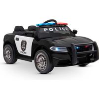 Voiture de police électrique 2x 30W - marche AV-AR, Gyrophares et Mégaphone