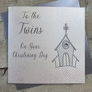 White Cotton Cards Glückwunschkarte 'To A Special Grandson' – Handgefertigt Mit Strass, 16x16 Cm, Inkl. Umschlag