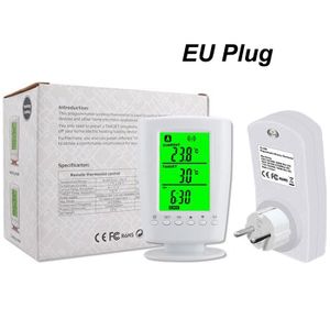 THERMOSTAT D'AMBIANCE Thermostat numérique sans fil,prise intelligente,Programmable,Mode de refroidissement,chauffage,rétro-éclairage - EU Plug[A49]