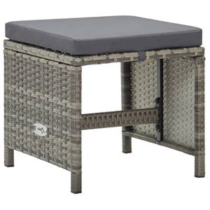 Fauteuil Multi-positions Résine Tressée avec Repose-pieds Réglable pour Jardin Extérieur Gris – ComfortXL Outdoor Living - Gamm vert