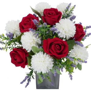 FLEUR ARTIFICIELLE Lot De 1 Fleurs Artificielles Deco Bouquets De Ros