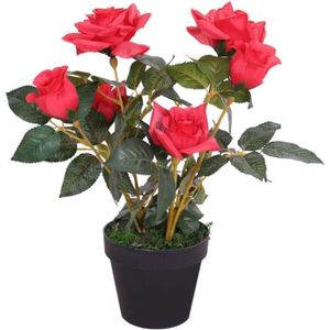 FLEUR ARTIFICIELLE Rose Rosier Plante Artificielle Artificiel avec Fl