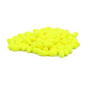 LEURRE DE PÊCHE Drfeify Perles Glow Rig 100pcs indicateur de grève de pêche leurres de pêche appâts flotteurs perles (jaune)