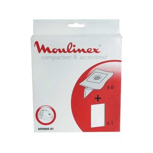 SAC ASPIRATEUR MT000501. SACHET DE SACS MOULINEX 6+1F