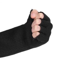 MANCHON SUDATION BRAS Protège-bras VINGVO pour le travail - Résistant aux coupures - Demi-doigt - 45 cm - Noir