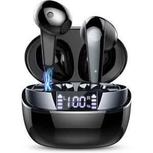 OREILLETTE BLUETOOTH Ecouteurs Bluetooth 5.3 sans Fil avec HiFi Stéréo 