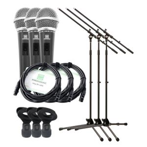 Système de microphone sans fil UHF,4 micros dynamiques à  main,4x1200mAh,récepteur aste pour karaoké,PA,DJ - 4mic 18650 battery 4[C]  - Cdiscount TV Son Photo