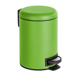 5 Litres Acier Inoxydable 14 x 29,5 x 28 cm Poubelle WC Poubelle plastique Collecteur de déchets Poubelle cosmétique WENKO 22159100 Poubelle à Pédale Sqaure Satiné