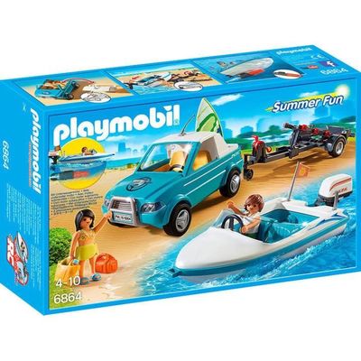 PLAYMOBIL - Surfeur et voiture décapotable - Summer Fun - En Route - Mixte  - 6069 - Cdiscount Jeux - Jouets