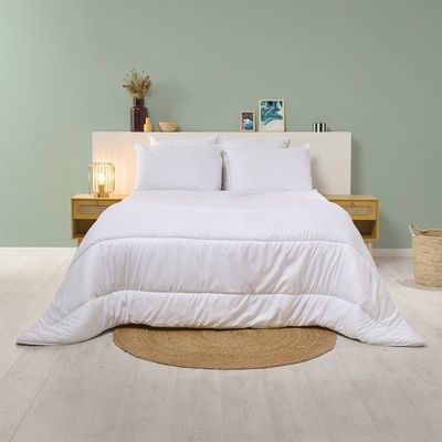 Couette Ultra Chaude Sable/bleu Ciel - 2 Personnes 240x260 - Spécial Hiver - Mortreux à Prix