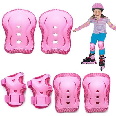HUGEE Kit de Protection Roller Enfant - Équipement de Protection 6 en 1  pour Patins à roulettes,Solide et Anti-Collision,Skateboard en Ligne