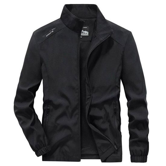 Blouson Aviateur Zippé Pour Homme – Coupe Vent, Style Color Block, Parfait Pour Le Sport Et Le Quotidien