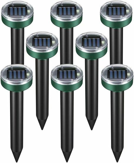 Lot De 8 Répulsifs à Taupes Solaires - Ultrasons Et Vibrations - Étanchéité IP65 - Couverture 650 M² - Pour Jardin Et Pelouse