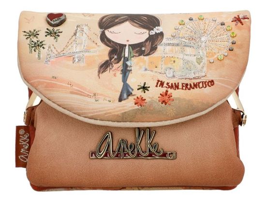 Porte-monnaie Cuir Peace And Love Marron - Vintage, Femme, Neuf Avec étiquettes
