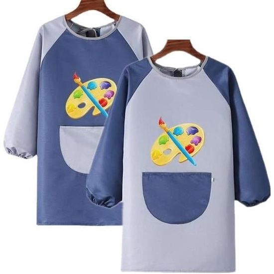 ERFGT 2 Pièces Tablier Peinture Enfant, Tablier Peinture avec Manches Longues, Imperméable Tablier de Peinture Enfant, Tablier Dessin Enfant en Polyester, avec Poches, pour Peinture Cuisine Artisanat ERFGT 2 Pièces Tablier Peinture Enfant, Tablier Peinture avec Manches Longues, Imperméable Tablier de Peinture Enfant, Tablier Dessin Enfant en Polyester, avec Poches, pour Peinture Cuisine Artisanat