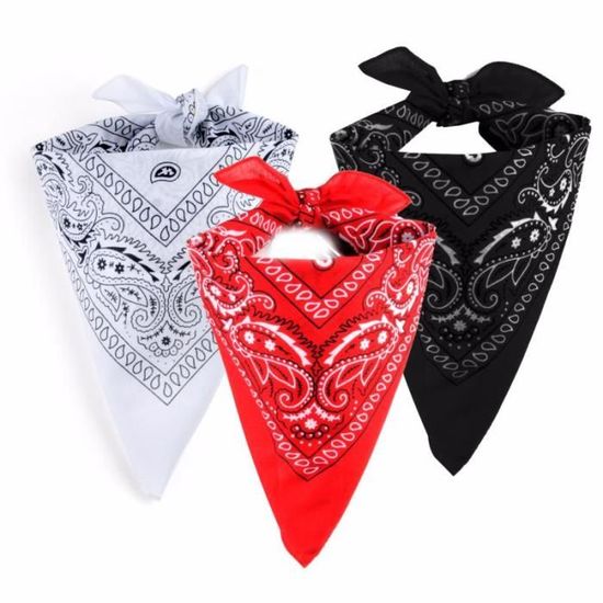 Vivibel Lot De 12 Bandanas Coton Cachemire 55 × 55 Cm – Couleurs Assorties – Foulard Multifonction Homme Femme Enfant