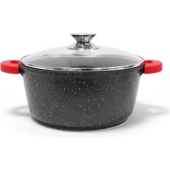 Faitout/Marmite Avec Revêtement Effet Pierre Granité & Céramique Anti