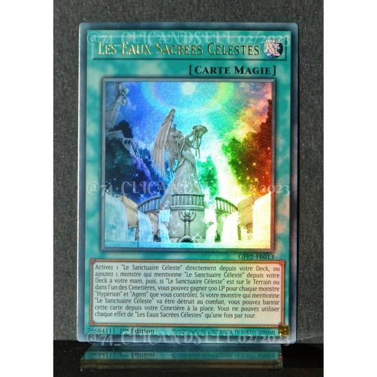 Carte YUGIOH GFP2FR013 Les Eaux Sacrées Célestes NEUF FR Cdiscount Jeux Jouets