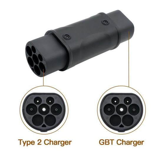 Adaptateurs pour véhicules électriques Adaptateur Type 2 vers GBT 7.2kw 22kw Compatible avec Chargeur Type2 Adaptateurs pour véhicules électriques Adaptateur Type 2 vers GBT 7.2kw 22kw Compatible avec Chargeur Type2