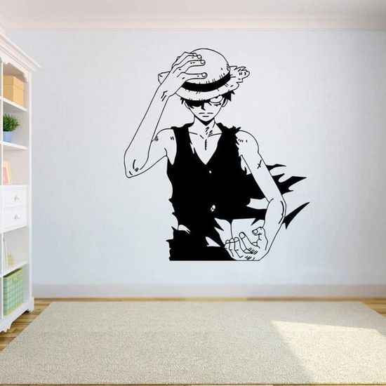One Piece Luffy Vinyle Sticker Anime Deacutecor Agrave La Maison Chambre Enfants Art Mural Amovible Mur Sti 5765cm 1 Cdiscount Maison
