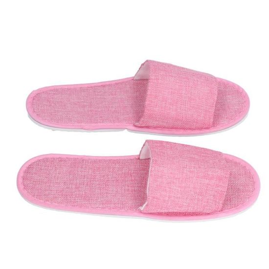 AhfuLife Echoapple Lot De 5 Paires De Pantoufles D'hôtel Non Jetables De Luxe à Bout Fermé Pour