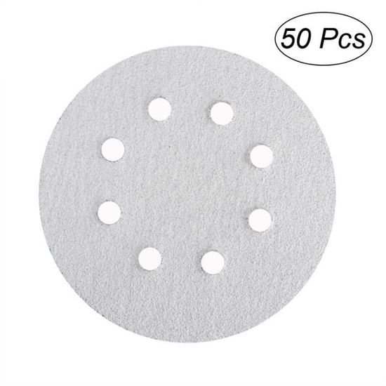 Lot De 4 Disques De Ponçage 125 Mm Avec Tampons Mousse – Réduction Poussière Et Bruit – Pour Ponceuse Orbitale, 8 Trous
