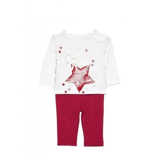 Guess Ensemble Bebe Fille T shirt Legging A94G14K82K0 Multicolore Taille 12 mois Multicolore Cdiscount Pret a Porter