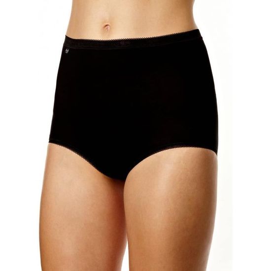 Pack De 3 Culottes SLOGGI CHIC - Coton Maxi Noir, Taille 44 (Femme) - Neuf Avec étiquettes